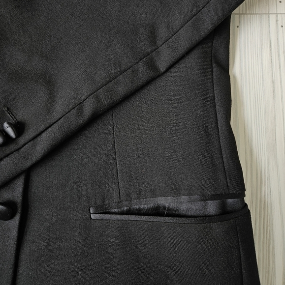 Givenchy Vintage Double Breasted Tuxedo Blazer in Black Wool Size 43 Short - Picture 11 of 16